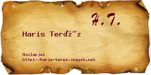 Haris Teréz névjegykártya